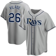 Ryan Vilade Men's Tampa Bay Rays Road Jersey - Gray Replica