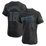Shane McClanahan Men's Tampa Bay Rays 2024 City Connect Jersey - Charcoal Elite