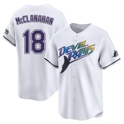 Shane McClanahan Men's Tampa Bay Rays Throwback Cooperstown Jersey - White Limited