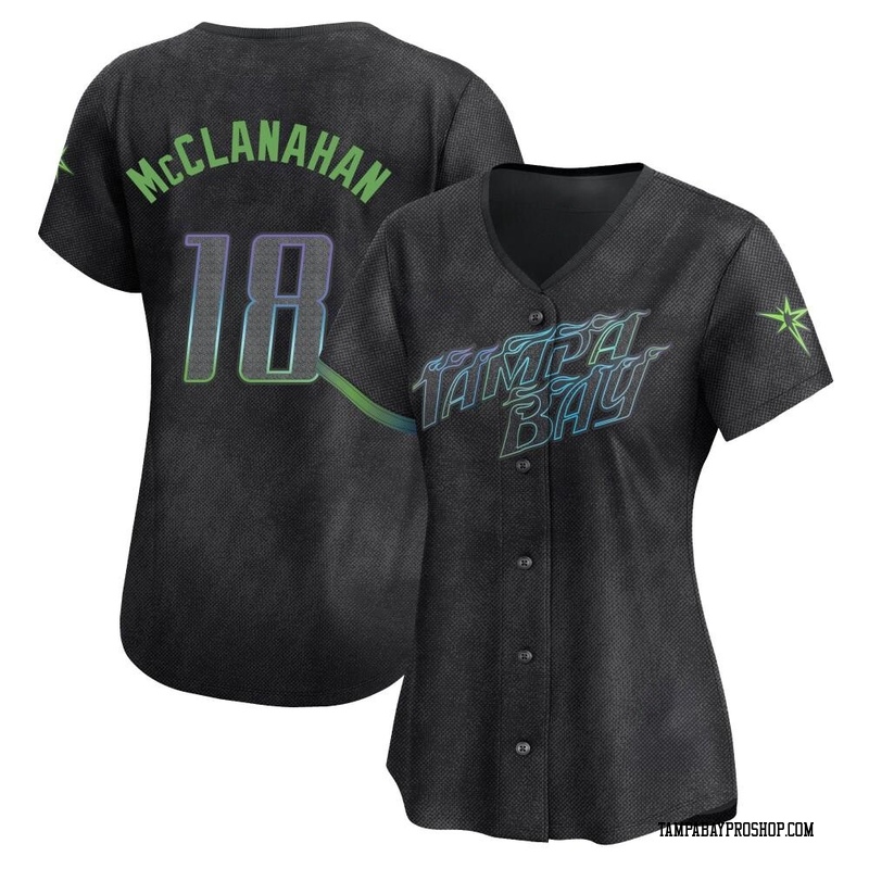 Shane McClanahan Women's Tampa Bay Rays 2024 City Connect Jersey - Charcoal Limited