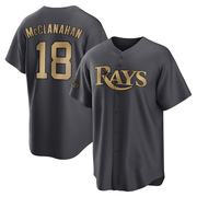 Shane McClanahan Youth Tampa Bay Rays Replica 2022 All-Star Jersey - Charcoal Game