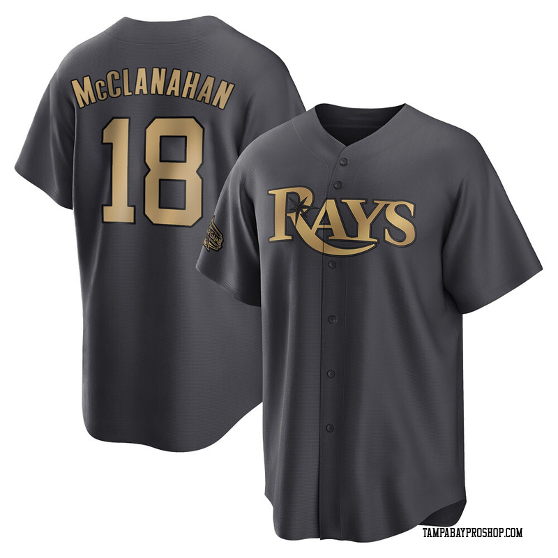 Shane McClanahan Youth Tampa Bay Rays Replica 2022 All-Star Jersey - Charcoal Game