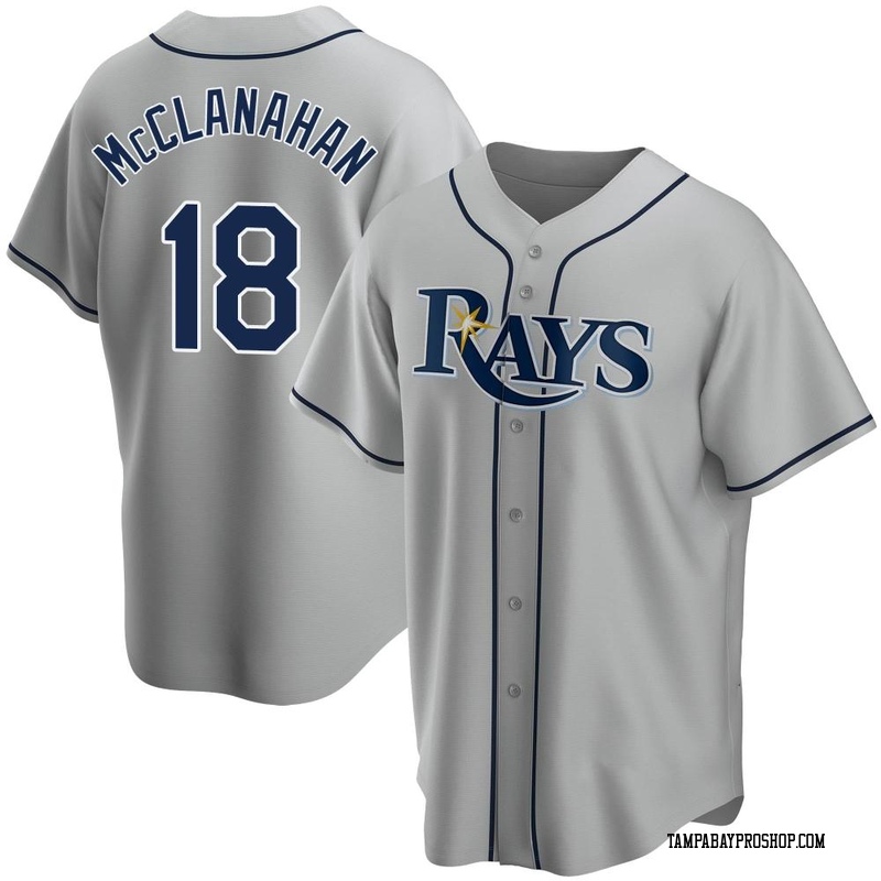 Shane McClanahan Youth Tampa Bay Rays Road Jersey - Gray Replica