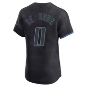 Slater de Brun Men's Tampa Bay Rays 2024 City Connect Jersey - Charcoal Elite