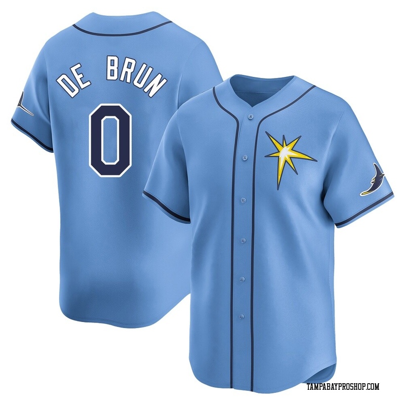 Slater de Brun Men's Tampa Bay Rays Alternate Jersey - Light Blue Limited