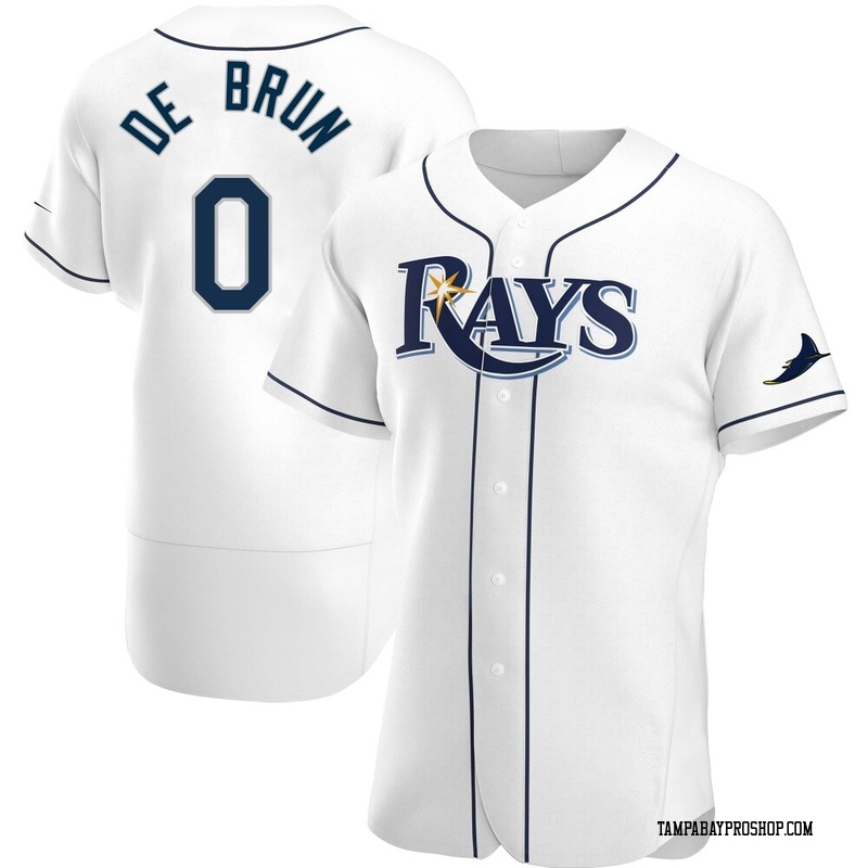 Slater de Brun Men's Tampa Bay Rays Home Jersey - White Authentic