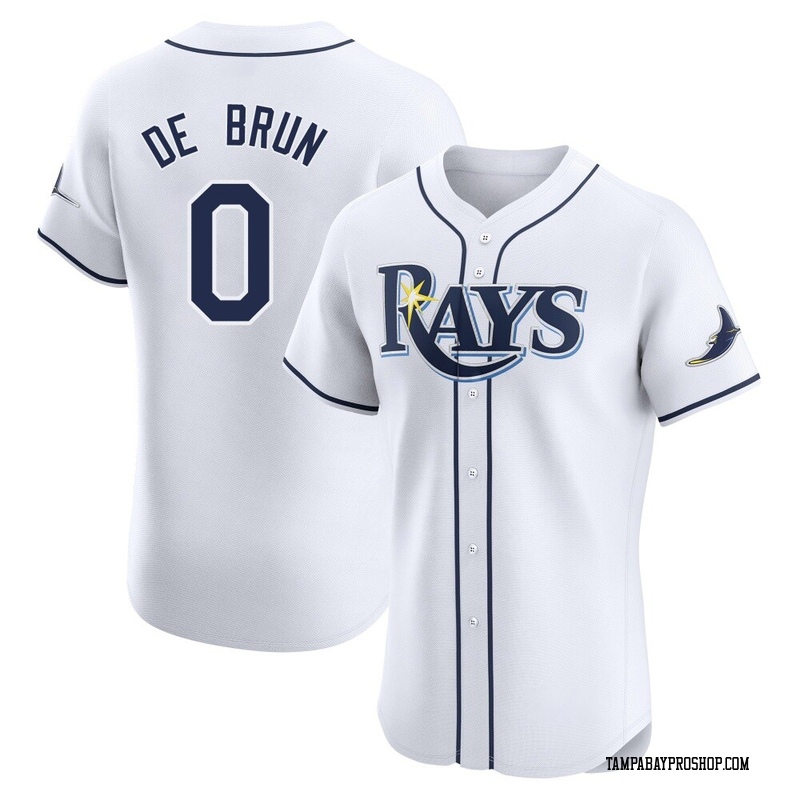 Slater de Brun Men's Tampa Bay Rays Home Jersey - White Elite