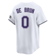 Slater de Brun Men's Tampa Bay Rays Throwback Cooperstown Jersey - White Limited