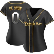 Slater de Brun Women's Tampa Bay Rays Alternate Jersey - Black Golden Replica