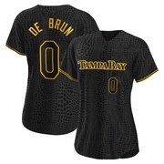Slater de Brun Women's Tampa Bay Rays Snake Skin City Jersey - Black Authentic