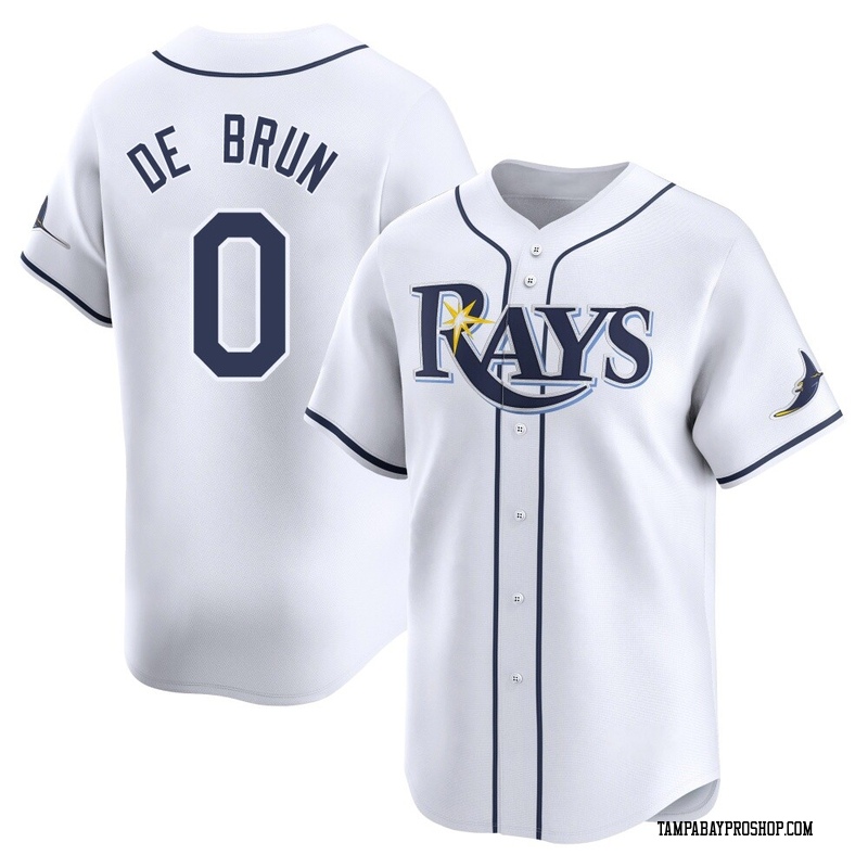 Slater de Brun Youth Tampa Bay Rays Home Jersey - White Limited