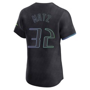 Steven Matz Men's Tampa Bay Rays 2024 City Connect Jersey - Charcoal Elite