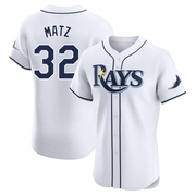 Steven Matz Men's Tampa Bay Rays Home Jersey - White Elite
