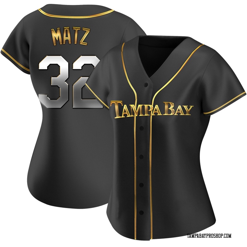 Steven Matz Women's Tampa Bay Rays Alternate Jersey - Black Golden Replica
