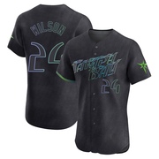 Steven Wilson Men's Tampa Bay Rays 2024 City Connect Jersey - Charcoal Elite