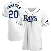 Stuart Fairchild Men's Tampa Bay Rays Home Jersey - White Authentic