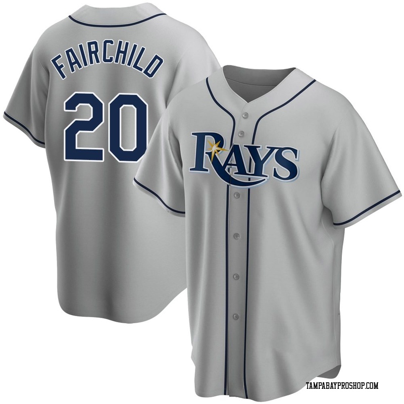 Stuart Fairchild Men's Tampa Bay Rays Road Jersey - Gray Replica