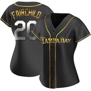 Stuart Fairchild Women's Tampa Bay Rays Alternate Jersey - Black Golden Replica