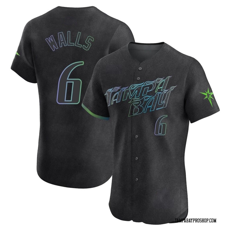Taylor Walls Men's Tampa Bay Rays 2024 City Connect Jersey - Charcoal Elite