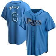 Taylor Walls Youth Tampa Bay Rays Alternate Jersey - Light Blue Replica
