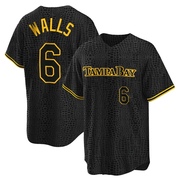 Taylor Walls Youth Tampa Bay Rays Snake Skin City Jersey - Black Replica