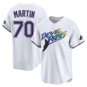 Trevor Martin Youth Tampa Bay Rays Throwback Cooperstown Jersey - White Limited