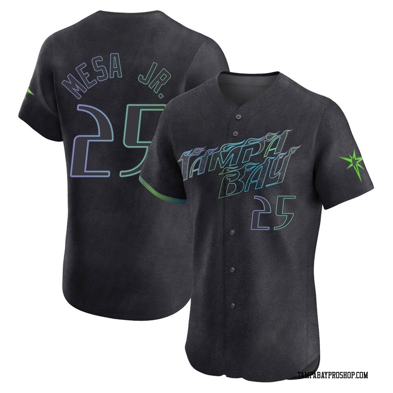 Victor Mesa Jr. Men's Tampa Bay Rays 2024 City Connect Jersey - Charcoal Elite