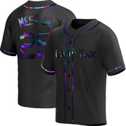 Victor Mesa Jr. Men's Tampa Bay Rays Alternate Jersey - Black Holographic Replica