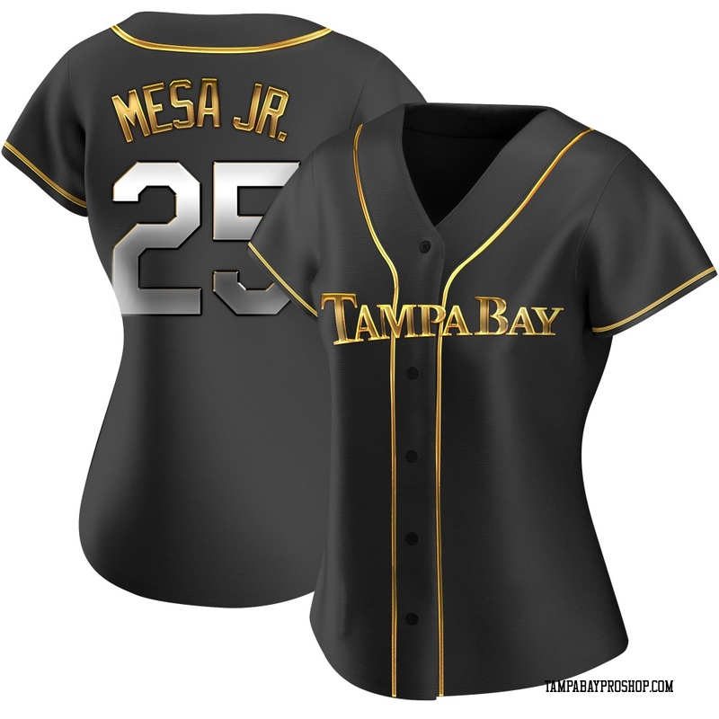 Victor Mesa Jr. Women's Tampa Bay Rays Alternate Jersey - Black Golden Replica