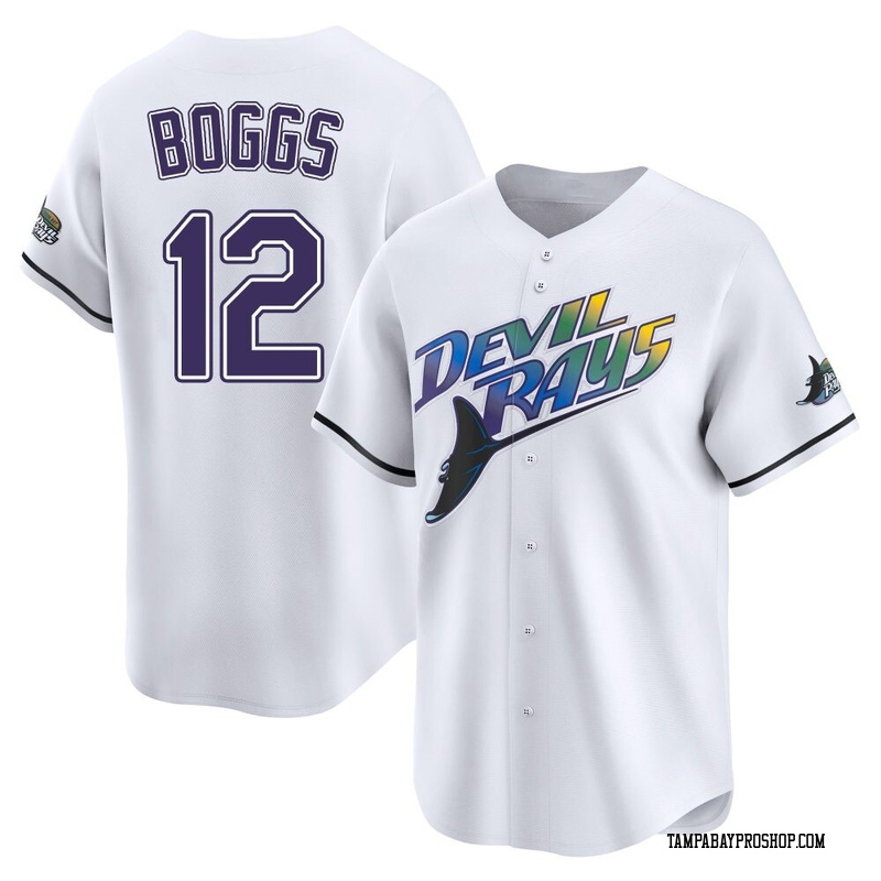 Wade Boggs Youth Tampa Bay Rays Throwback Cooperstown Jersey - White Limited