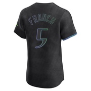 Wander Franco Men's Tampa Bay Rays 2024 City Connect Jersey - Charcoal Elite