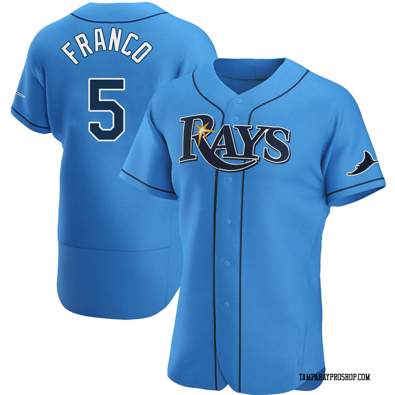 Wander Franco Men's Tampa Bay Rays Alternate Jersey - Light Blue Authentic