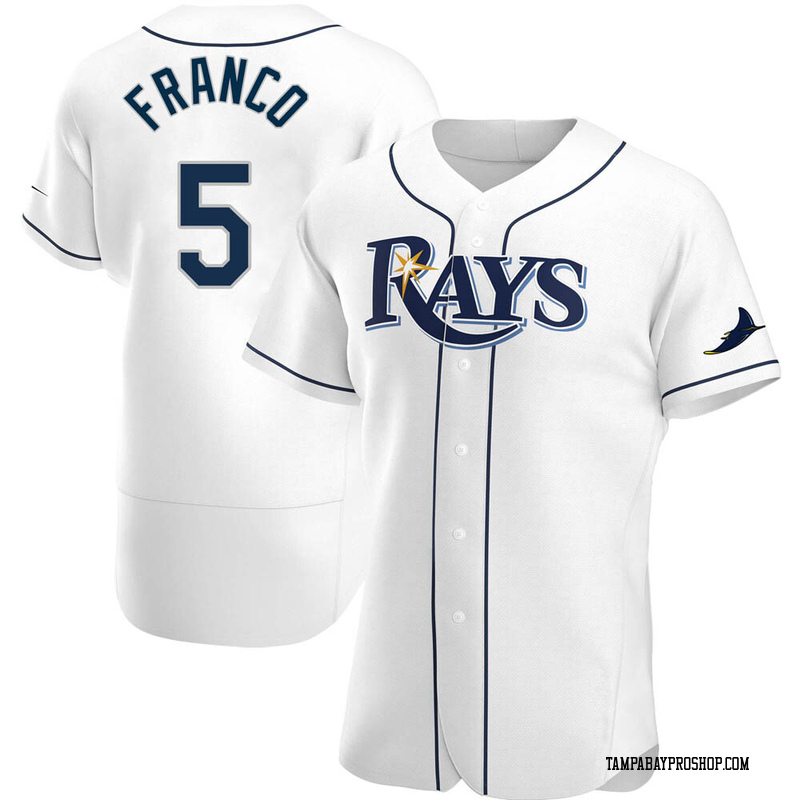 Wander Franco Men's Tampa Bay Rays Home Jersey - White Authentic