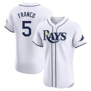 Wander Franco Men's Tampa Bay Rays Home Jersey - White Elite
