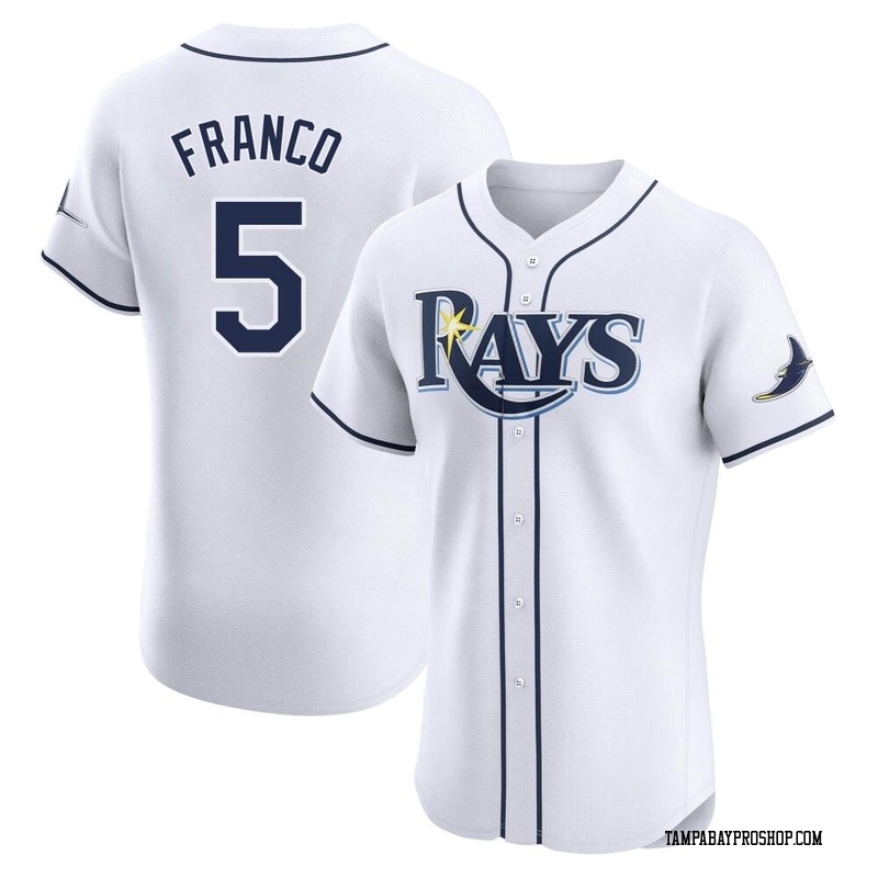 Wander Franco Men's Tampa Bay Rays Home Jersey - White Elite