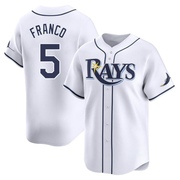 Wander Franco Men's Tampa Bay Rays Home Jersey - White Limited