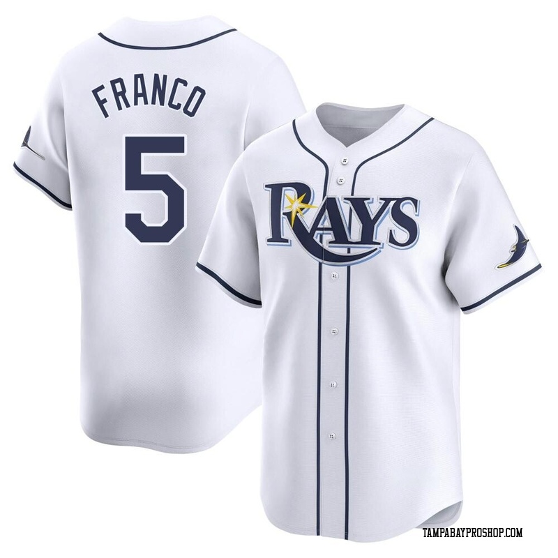 Wander Franco Men's Tampa Bay Rays Home Jersey - White Limited