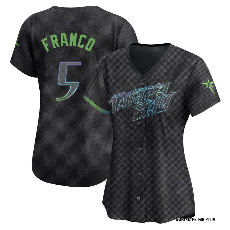 Wander Franco Women's Tampa Bay Rays 2024 City Connect Jersey - Charcoal Limited