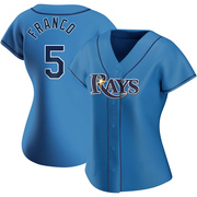 Wander Franco Women's Tampa Bay Rays Alternate Jersey - Light Blue Replica