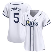 Wander Franco Women's Tampa Bay Rays Home Jersey - White Limited