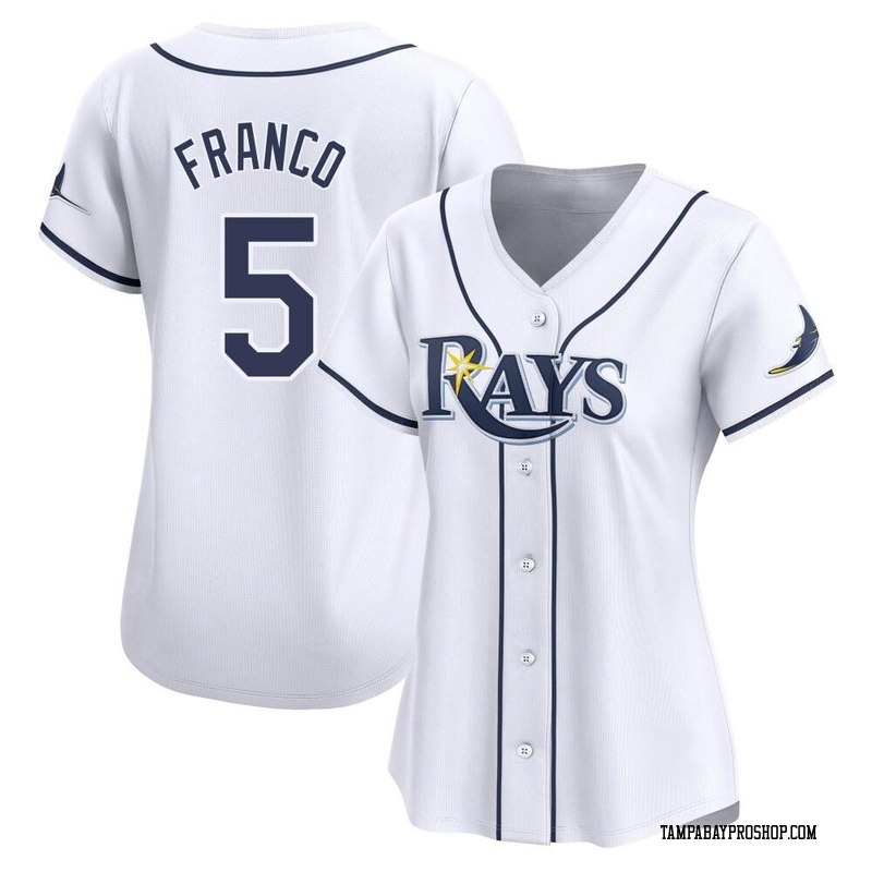 Wander Franco Women's Tampa Bay Rays Home Jersey - White Limited