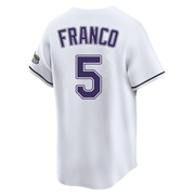 Wander Franco Youth Tampa Bay Rays Throwback Cooperstown Jersey - White Limited