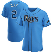 Yandy Diaz Men's Tampa Bay Rays Alternate Jersey - Light Blue Authentic