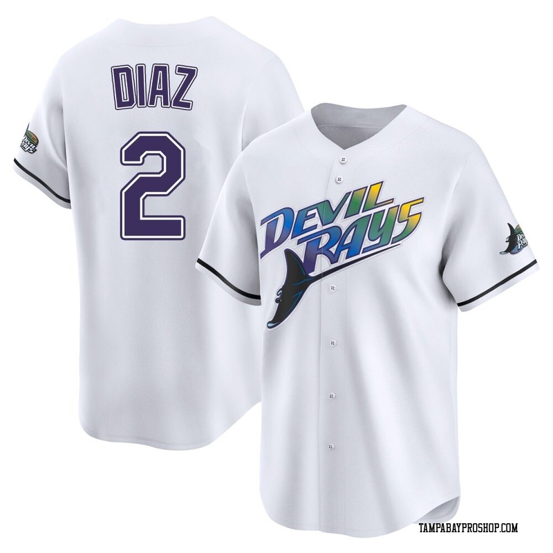 Yandy Diaz Men's Tampa Bay Rays Throwback Cooperstown Jersey - White Limited