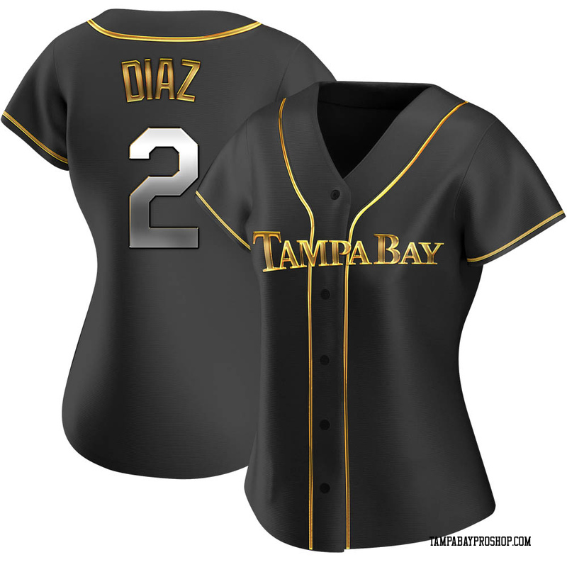 Yandy Diaz Women's Tampa Bay Rays Alternate Jersey - Black Golden Replica