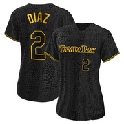 Yandy Diaz Women's Tampa Bay Rays Snake Skin City Jersey - Black Authentic