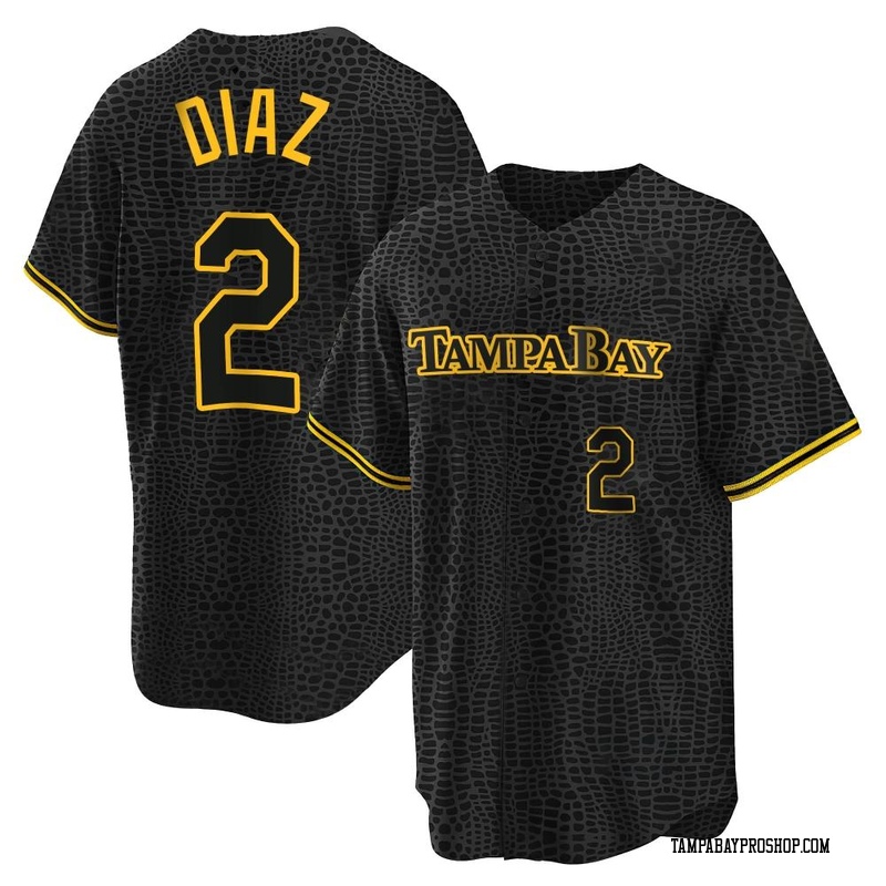 Yandy Diaz Youth Tampa Bay Rays Snake Skin City Jersey - Black Replica