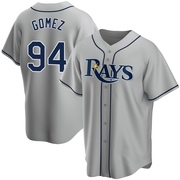 Yoendrys Gomez Men's Tampa Bay Rays Road Jersey - Gray Replica