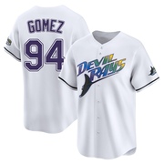 Yoendrys Gomez Youth Tampa Bay Rays Throwback Cooperstown Jersey - White Limited