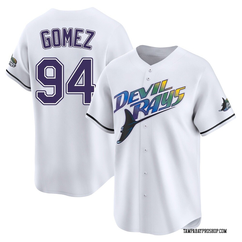 Yoendrys Gomez Youth Tampa Bay Rays Throwback Cooperstown Jersey - White Limited